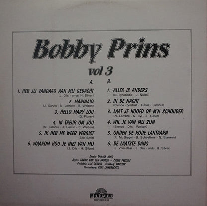 Bobby Prins - Bobby Prins Vol. 3 (LP) Vinyl LP Vinyl Zeer Goed / Hoesje Goed "VINYLSINGLES.NL"
