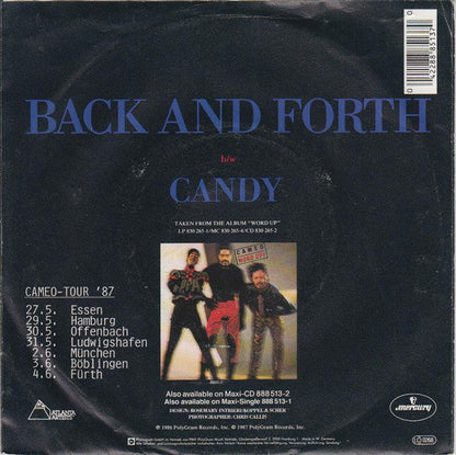 Cameo - Back And Forth 40683 Vinyl Singles Vinyl Goed / Hoes Tekst