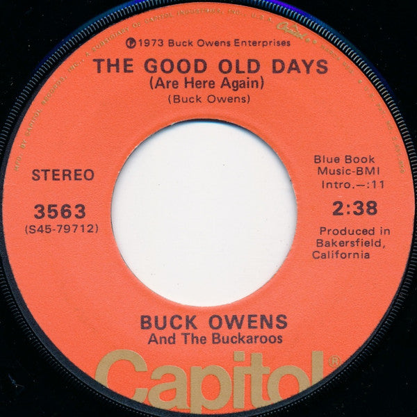 Buck Owens And His Buckaroos - Ain't It Amazing, Gracie Vinyl Singles Vinyl Zeer Goed / Hoesje Generic "VINYLSINGLES.NL"