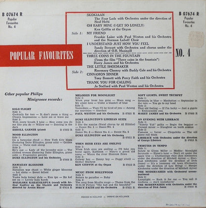 Various - Popular Favourites No. 4 (10") 52200 Vinyl LP Vinyl Goed / Hoes Goed