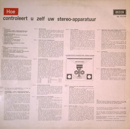 No Artist - Hoe Controleert U Zelf Uw Stereo-Apparatuur (LP) 49303 Vinyl LP Vinyl Goed / Hoes Goed