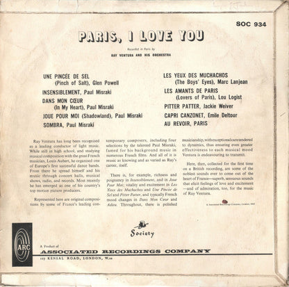 Ray Ventura Et Son Orchestre - Paris I Love You (LP) 51637 Vinyl LP Vinyl Goed / Hoes Goed
