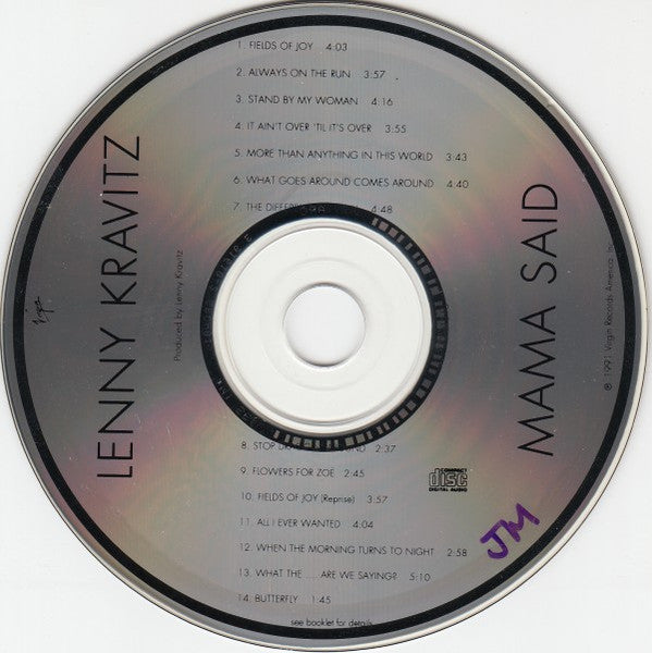 Lenny Kravitz - Mama Said (CD) 70630 Compact Disc Goede Staat
