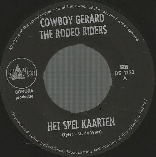 Cowboy Gerard- Het Spel Kaarten 08277 Vinyl Singles JUKEBOXSINGLES.NL   