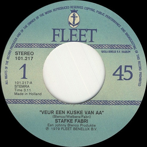 Stafke Fabri - Veur Een Kuske Van Aa 04700 Vinyl Singles Vinyl Goed / Hoes Redelijk