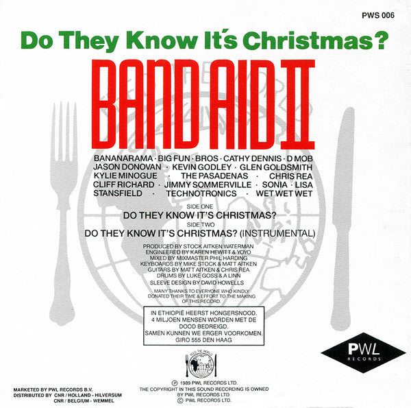 Band Aid II - Do They Know It's Christmas? Vinyl Singles Vinyl Zeer Goed / Hoesje Goed "VINYLSINGLES.NL"