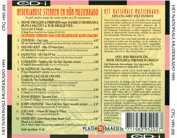 Various - Het Nationale Muziekkado 1995 (CD) Compact Disc Goede Staat   
