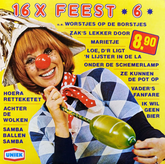 Various - 16 x Feest 6 (LP) 40529 Vinyl LP JUKEBOXSINGLES.NL   