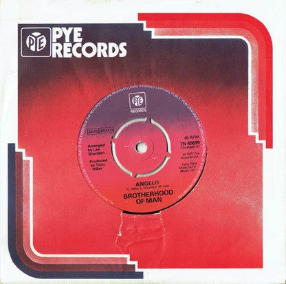 Brotherhood Of Man - Angelo Vinyl Singles Vinyl Zeer Goed / Hoesje Generic "VINYLSINGLES.NL"