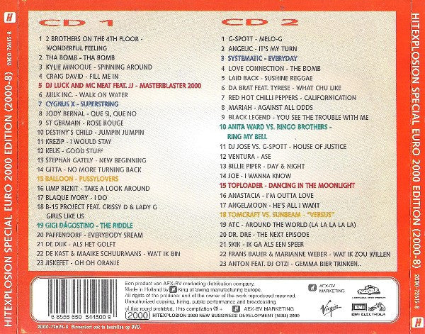 Various - Hit Explosion 2000 8 Special Euro 2000 Edition (CD) 70514 Compact Disc Goede Staat