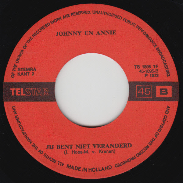 Johnny Hoes & Annie de Reuver - Watermolen 42582 vinylsingle Vinyl Goed / Hoes Generic
