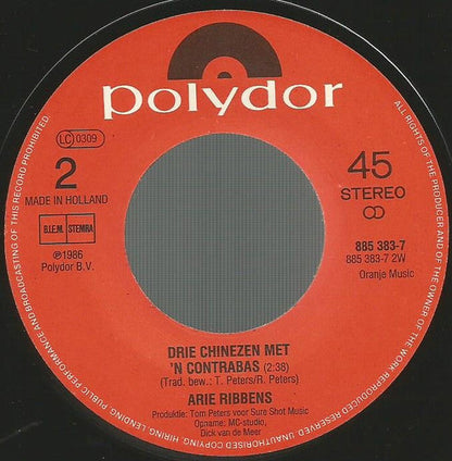 Arie Ribbens - Cerveza Olandá 10530 Vinyl Singles Vinyl Zeer Goed / Hoesje Goed "VINYLSINGLES.NL"