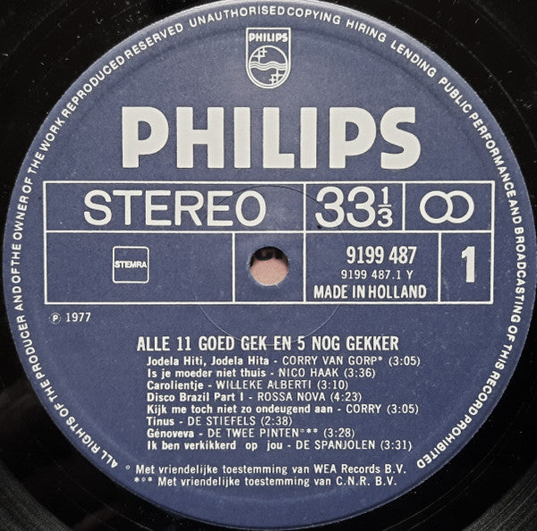 Various - Alle 11 Goed Gek! En 5 Nóg Gekker! (LP) 42479 Vinyl LP JUKEBOXSINGLES.NL   