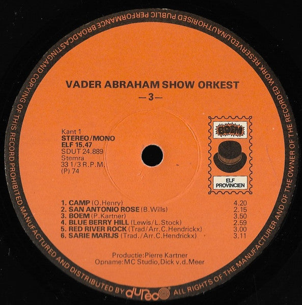 Vader Abraham Show Orkest - Vader Abraham Show Orkest 3 (LP) 49865 Vinyl LP JUKEBOXSINGLES.NL   