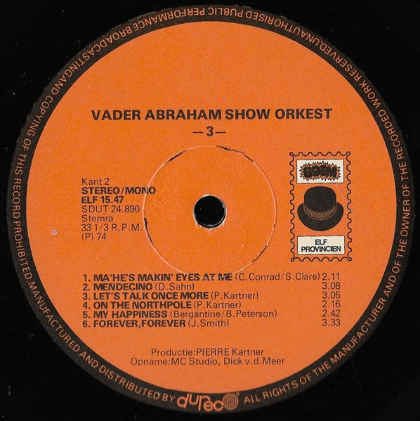 Vader Abraham Show Orkest - Vader Abraham Show Orkest 3 (LP) 49865 Vinyl LP JUKEBOXSINGLES.NL   