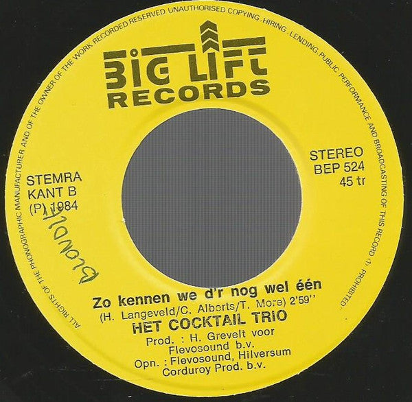 Cocktail Trio - Hit Cocktail 06278 Vinyl Singles Vinyl Goed / Hoes Goed