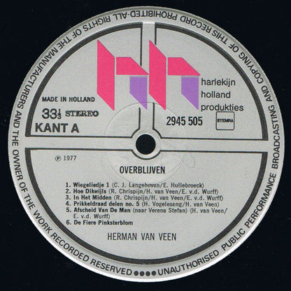 Herman van Veen - Overblijven (LP) Vinyl LP Dubbel Vinyl Zeer Goed / Hoesje Goed "VINYLSINGLES.NL"