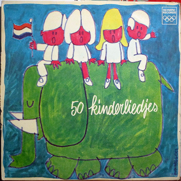 Groot Kinderkoor - 50 Kinderliedjes (LP) 52102 Vinyl LP Vinyl Zeer Goed / Hoesje Goed "VINYLSINGLES.NL"
