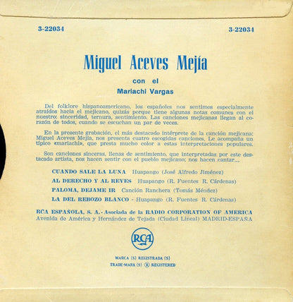 Miguel Aceves Mejia Con Mariachi Vargas de Tecalitlán - Cuando Sale La Luna 41771 Vinyl Singles EP Vinyl Goed / Hoes Goed