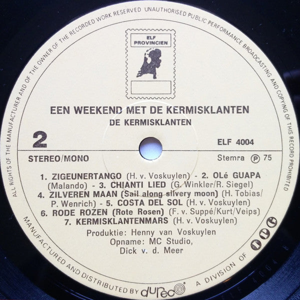Kermisklanten - Een Weekend Met De Kermisklanten (LP) 40326 Vinyl LP Vinyl Goed / Hoes Goed