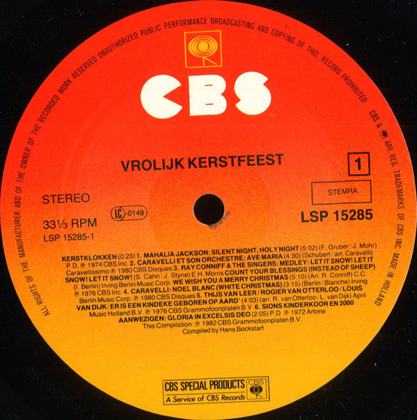 Various - Vrolijk Kerstfeest (LP) 45279 Vinyl LP JUKEBOXSINGLES.NL   