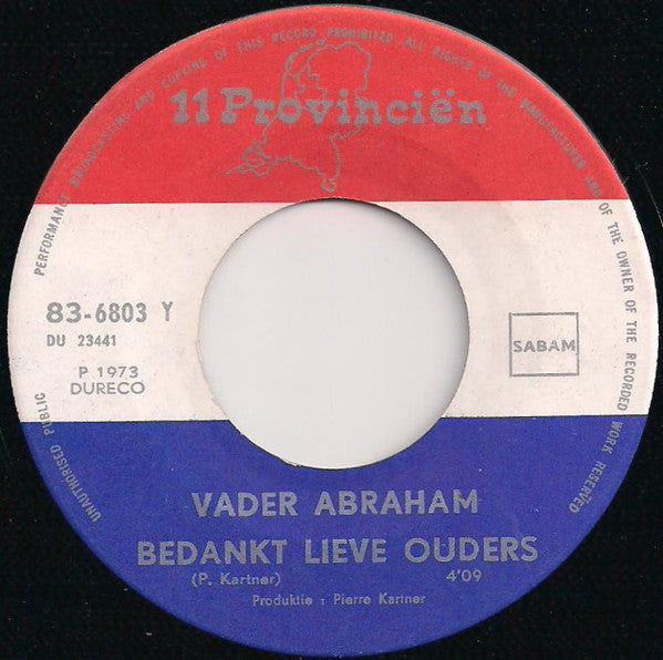 Vader Abraham - Bedankt Lieve Ouders 34959 Vinyl Singles Vinyl Goed / Hoes Goed