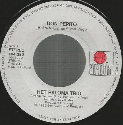 Paloma Trio - Don Pepito 14408