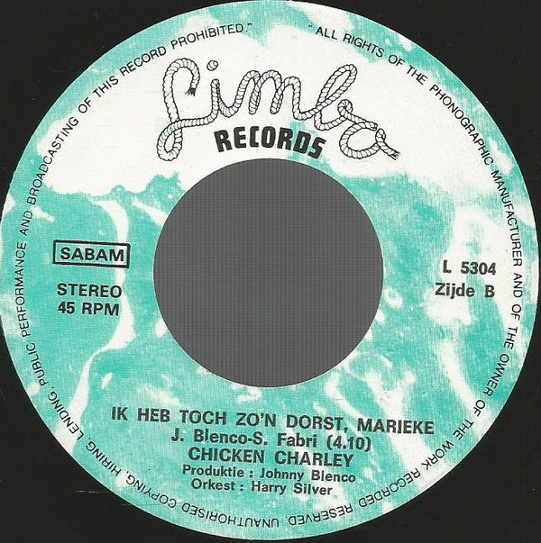 Chicken Charley - De Kippen-Square 33581 Vinyl Singles Vinyl Zeer Goed / Hoesje Goed "VINYLSINGLES.NL"