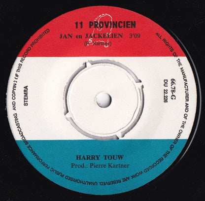 Harry Touw - Jan En Jackelien Vinyl Singles Vinyl Zeer Goed / Hoesje Goed "VINYLSINGLES.NL"