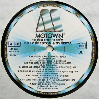 Billy Preston & Syreeta - The Most Beautiful Songs (LP) 48069 Vinyl LP JUKEBOXSINGLES.NL   