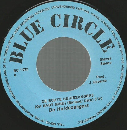 Heidezangers - De Echte Heidezangers Vinyl Singles Vinyl Zeer Goed / Hoesje Goed "VINYLSINGLES.NL"