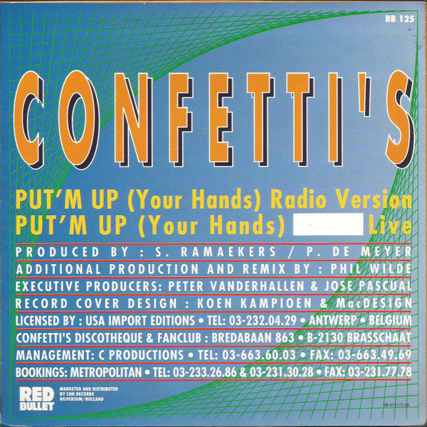 Confetti's - Put'm Up (Your Hands) 42047 Vinyl Singles Vinyl Goed / Hoes Goed