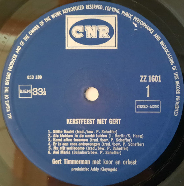 Gert Timmerman - Kerstfeest Met Gert (LP) 50226 Vinyl LP JUKEBOXSINGLES.NL   