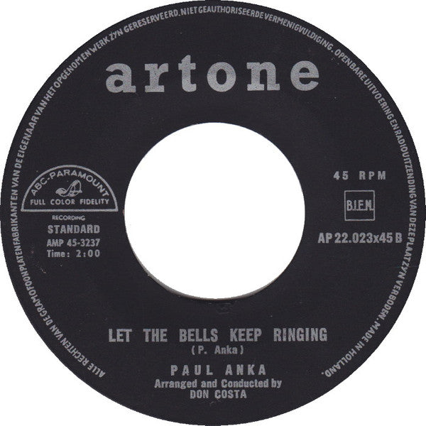 Paul Anka - Crazy Love 42260 Vinyl Singles Vinyl Goed / Hoes Generic