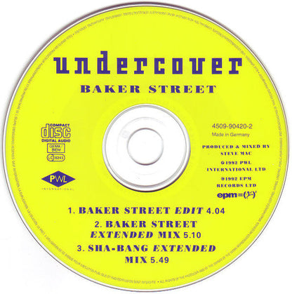 Undercover - Baker Street (CD) 70651 Compact Disc Single Goede Staat
