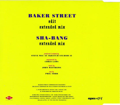 Undercover - Baker Street (CD) 70651 Compact Disc Single Goede Staat