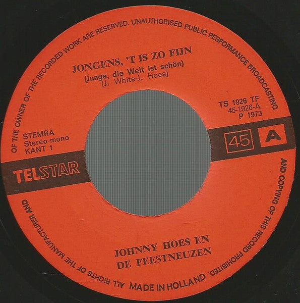 Johnny Hoes And The Party Animals - Guys, It's So Nice! 32082