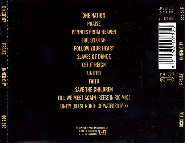 Inner City - Praise (CD) 70581 Compact Disc Goede Staat