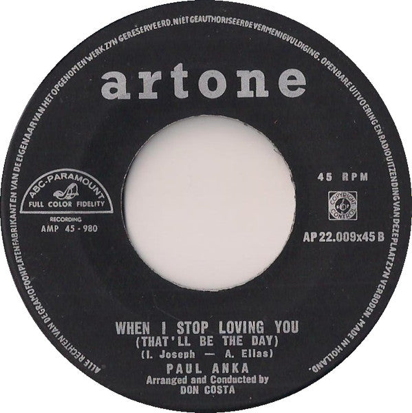 Paul Anka - You Are My Destiny 42621 Vinyl Singles Vinyl Goed / Hoes Generic