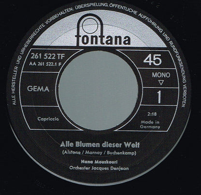 Nana Mouskouri - Alle Blumen Dieser Welt 16310 Vinyl Singles Vinyl Goed / Hoes Goed