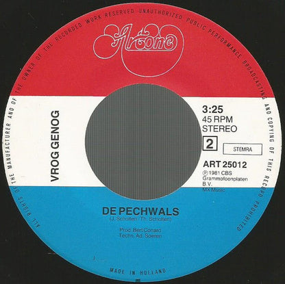 Vrog Genog - Ik Zal Ow Vanaovend Wel Kriegen 42581 vinylsingle Vinyl Goed / Hoes Generic