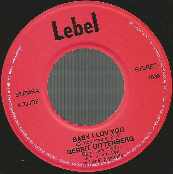 Gerrit Uittenberg – Baby I Luv' You... 33042