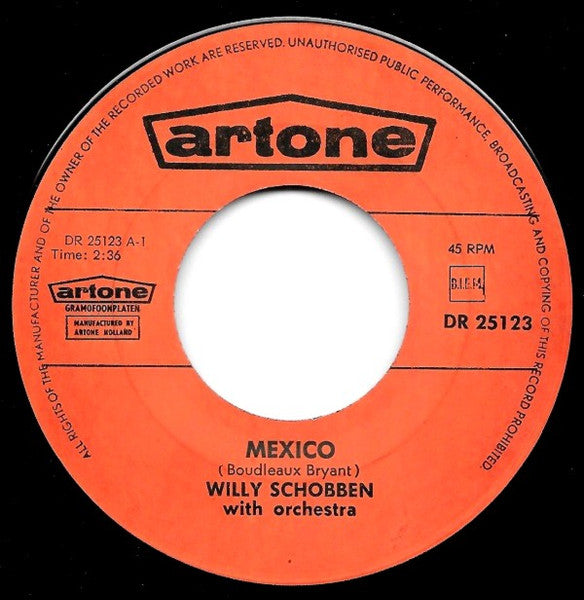 Willy Schobben - Mexico 33012 Vinyl Singles Vinyl Goed / Hoes Goed