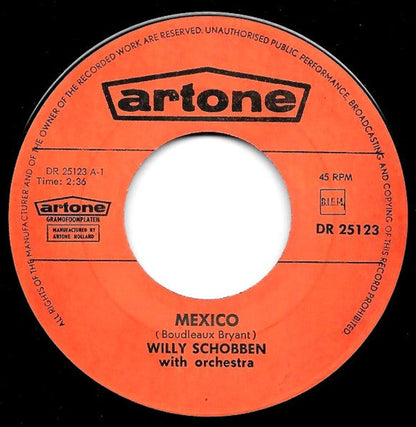 Willy Schobben - Mexico 33012 Vinyl Singles Vinyl Goed / Hoes Goed