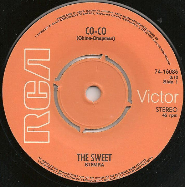 Sweet - Co-Co Vinyl Singles Vinyl Goed / Hoes Goed