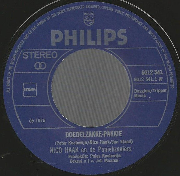 Nico Haak En De Paniekzaaiers - Doedelzakke-Pakkie 02989 Vinyl Singles Vinyl Goed / Hoes Generic