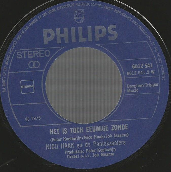 Nico Haak En De Paniekzaaiers - Doedelzakke-Pakkie 02989 Vinyl Singles Vinyl Goed / Hoes Generic