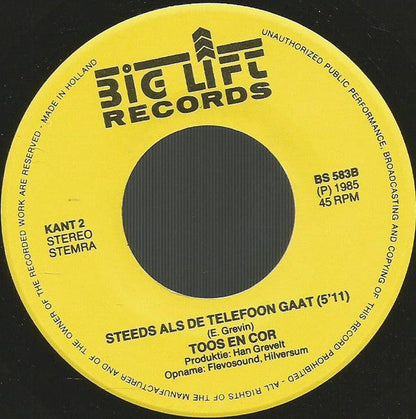 Toos & Cor - Voetstappen In De Sneeuw 28760 Vinyl Singles Vinyl Goed / Hoes Goed