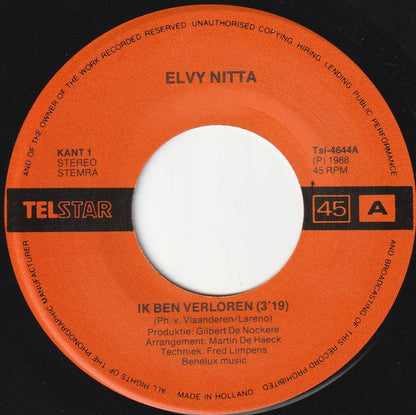 Elvy Nitta - Ik Ben Verloren 41514 Vinyl Singles Vinyl Goed / Hoes Generic
