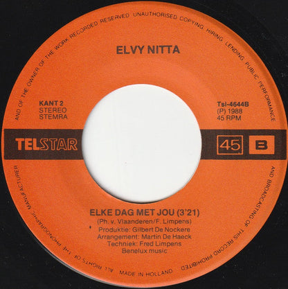 Elvy Nitta - Ik Ben Verloren 41514 Vinyl Singles Vinyl Goed / Hoes Generic